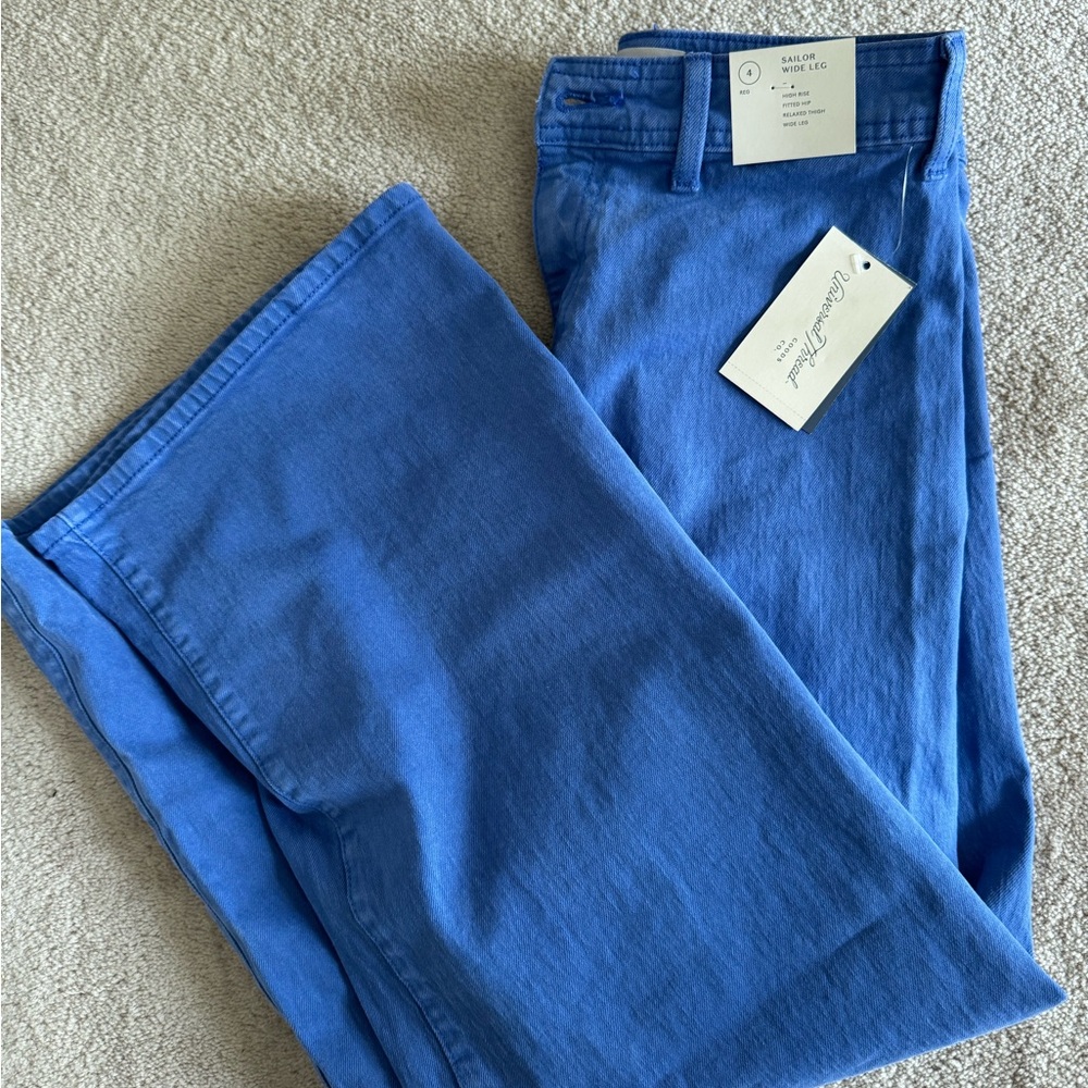 Target Women’s high rise sailor wide leg jeans- blue